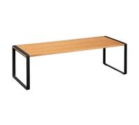 TEMU WELL HOME - Estante flotante de madera en color negro 50,5x18x15cm