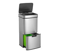 TEMU WELL HOME Papelera de Reciclaje 2 Compartimentos con Sensor, Acero Inoxidable, Capacidades y Colores