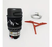 TEMU WESTTUNE Ollas de Camping, Nueva Estufa Portátil de 1L a Prueba de Viento para Exteriores con , Juego de Ollas para Camping, Cocina Portátil para Exteriores