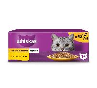 TEMU Whiskas Comida Húmeda para Gatos Adultos Selección Aves en Gelatina (13 x 4 x85g)