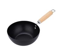 TEMU Wok Mini Pequeño de Hierro, Sartén Antiadherente Física con Diseño de Panal para el Hogar, para Varios Estufas, Sartén para Freír, 1-2 Porciones, Sartén para Desayuno