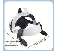 TEMU Wolmtt Elite para Oculus Quest 2 - Accesorio de Cabezal Ajustable en ABS con Soporte de Carga, Reposacabezas Engrosado para Comodidad, para Sesiones de Juego Prolongadas, Accesorios para 2