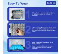 TEMU WORLD-BIO Compresa Fría para y Soporte con Cierre - Vendaje de Compresión Ajustable, del Dolor & Cuidado Postoperatorio, Estabilizador de Pierna (/) - Ideal para Hombres y Mujeres,