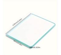 TEMU WUTA Herramientas de Artesanía en Cuero, Vidrio Templado Transparente para Pulir y Acabar Cuero, Herramienta de Goma Tokonole