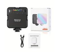 TEMU X1 Lámpara de Relleno para Teléfono Móvil | Lámpara de Bolsillo Portátil para Fotografía al , Selfie y Cámara DSLR, Luces RGB Completos para Transmisión , Carga USB, Batería de Litio Recargable