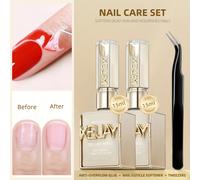 TEMU XEIJAYI Electrochapado con Pegamento de Desbordamiento, Suavizante y Pinzas Curvas - Herramientas para el Cuidado de para Suavizar Cutículas y Eliminar Piel , Pinzas Curvas.