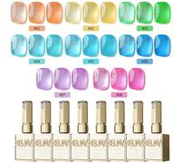 TEMU XEIJAYI Frame Dopamine Park Set de 8 Colores --- Esmalte de Uñas Súper Ice Transparente Serie Dopamine Gel Set de 8 Colores Jelly Transparente Ice Candy