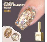 TEMU XEIJAYI Photo Frame Bottle Broken Starlight 12 Colores---2025 Popular Flash Gel Serie de 12 Colores Saturación y Duradero Gel de Uñas para Salón Uñas Esenciales Regalo de Vacaciones para Mujeres