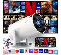 TEMU XGODY Mini Proyector Inteligente 5G WiFi para Cine en Casa, 255ANSI 720P, Compatible con 4K, 11, Corrección Automática, Soporte Giratorio de , Proyector para Oficina, Cine y Exteriores