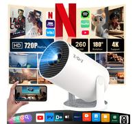 TEMU XGODY Proyector Mini Inteligente con WiFi Dual e sin varillas, Soporte 4K 720P, Corrección Keystone y Rotación de 180°, Altavoces , Compatible Con Netflix, YouTube, Smartphones, Laptops y TVs