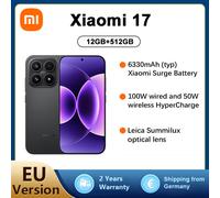 TEMU XIAOMI 17 (12 GB/512 GB), Cámara Triple Leica de 50 MP, Snapdragon 8 Elite , Crystalres 1-120 Hz AMOLED, Batería de 6330 Mah, 3 de , Pantalla de 3500 Nits (Negro)