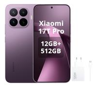TEMU XIAOMI 17T Pro Smartphone 12GB+512GB, Pantalla de 6.83 pulgadas a 144Hz con protección , Batería de Silicono-Carbono de 7000mAh, , Combo de Carga Rápida Xiaomi 120W (Tipo-A) EU