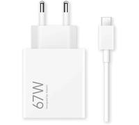 TEMU XIAOMI 67W Combo (Tipo-A) - Cargador de 67W, Puerto USB, Cable USB-C, Identificación Inteligente de Dispositivos,