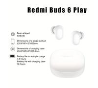 TEMU Xiaomi Buds 6 Play - Auriculares, Auriculares de frijol - 40g - 36 horas de duración de batería - Tipo-C - Control táctil - //Azul/Rosa - Versión