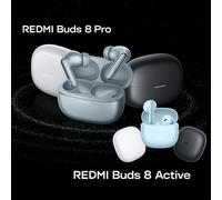 TEMU Xiaomi Buds 8 Active, Auriculares , /Azul//Rosa, Reducción de ruido IA con micrófono, Diseño ergonómico semi-intrauditivo, 37 horas de reproducción, BT 5.4