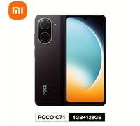 TEMU Xiaomi Poco C71 4G 4GB + 128GB LTE, adecuado para Mint y , cámara dual de , pantalla de 6,88" a 120Hz, , teléfono inteligente desbloqueable, sin cargador, negro, azul, dorado.