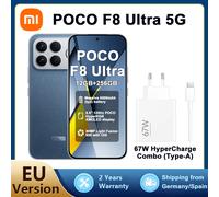 TEMU XIAOMI POCO F8 Ultra 5G Smartphone 12+256GB, Snapdragon 8 Elite , Pantalla AMOLED de 6.85" 120Hz, Carga de 100W y Inalámbrica de 50W, Cargador de 67W