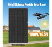 TEMU XINPUGUANG Panel Solar Flexible de 100 Watt , Cargador Monocristalino de Silicona Flexible y Plegable para Barcos, Caravanas, Furgonetas, Automóviles y Otras Superficies Irregulares