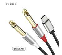TEMU XNOIK Cable USB C a 6. 1/4 Estéreo Divisor Y de 10M (33 pies), Cable USB Tipo C a 6. 1/4 TS para Smartphone, Tablet, Laptop, Amplificador, Mesa de Mezclas, Altavoz - /5m/10m