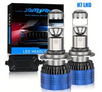 TEMU Xstorm Juego de 2 Luces Reflectoras LED Súper Brillantes H4 H7 en Miniatura para Coche H8 H11 Canbus 9005 HB3 9006 HB4 Luz de Coche con Foco y ,