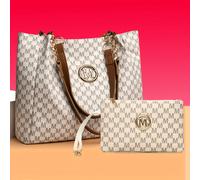 TEMU y elegante bolsa tote de gran capacidad para mujer un logo de 'M', con correas de fijas para diario, el shopping y los viajes, lo que la convierte en una opción de regalo.