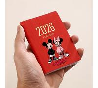 TEMU y Minnie 2026 Planificador A7, Tamaño de Bolsillo, Fácil de Llevar, Establecimiento de y Autogestión, Adecuado para Uso en Oficina y Personal. B-XSC01