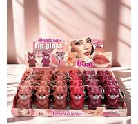 TEMU YL-0249 Conjunto de maquillaje de labios con diseño de llavero de 24 piezas, fácil de llevar, con colores de labial y labial, regalo de maquillaje.