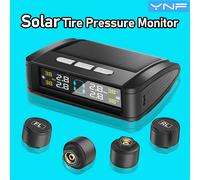 TEMU YNF TPMS para Vehículos con 4 Sensores Externos, de Monitoreo Real de Presión y de Neumáticos, Instalación No Destructiva, Pantalla con por Vibración