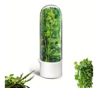 TEMU YUHUPHYLLIC Grande para Hierbas en Refrigerador con de Clip y Contenedor de Plástico - Ideal para , , Espárragos, - Conservación de Verduras, Hierbas y Verduras, de