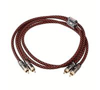 TEMU YYTCG 1 Par de Cable de Audio RCA 2 RCA a 2RCA Cables de Interconexión HlFl Estéreo 4N OFC a para Amplificador DAC TV Coche Audio