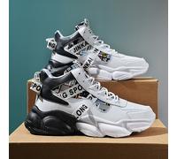 TEMU Zapatillas casuales de caña para hombre con aleatorio, ajuste universal, cierre de cordones, uso para todas , punta redonda, de PVC, plantilla de tela y parte de .
