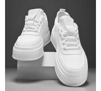 TEMU Zapatillas casuales de plataforma para hombre, de color liso, resistentes al y antideslizantes, para patinar en todas .