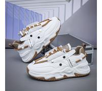 TEMU Zapatillas Chunky Casuales para Hombre - Elegantes y , Forro de Tela Transpirable, de PVC Duradera, Zapatos Bajos con Cordones para Casual