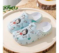 TEMU Zapatillas de Casa para Hombre con Diseño de Enfermera Animada en EVA - Gruesa y Ajustable, Cómodas para Interior/Exterior, Trabajo o Jardín - Zuecos Casuales Unisex para Todas