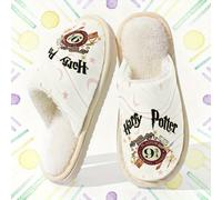 TEMU Zapatillas de Harry Potter - Cómodas pantuflas de interior con forro polar y mágicos, parte de tela y de EVA, perfectas para otoño/invierno, estilo casual, diseño unisex