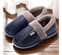 TEMU Zapatillas de interior vintage para hombre CYFMYD, de invierno, gruesa, punta redonda, forro de , forro de tela, de TPR, zapatos de casa para uso diario y casual, zapatos de casa.