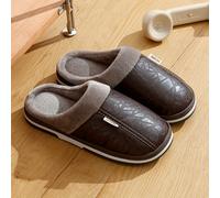 TEMU Zapatillas de Invierno para Hombre - Calzado y Antideslizante de Tela y de PVC Duradera, Diseño Texturizado en y , Pantuflas Casuales para el Hogar