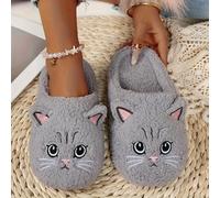 TEMU Zapatillas de mujer con blanda y diseño de gato adorable - Cómodas, antideslizantes y silenciosas - Adecuadas para diversas ocasiones, lo que la convierte en una opción de regalo