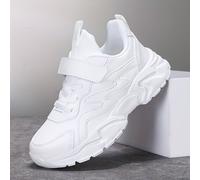 TEMU Zapatillas deportivas blancas para niños, tamaño y grande, ideales para actos escolares y uso diario.