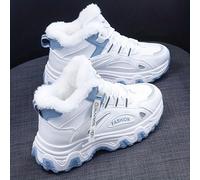 TEMU Zapatillas Deportivas de Caña Negras para Mujer, Estilo Casual Otoño e Invierno 2023 - Zapatos Blancos Pequeños