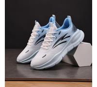 TEMU Zapatillas transpirables para hombre con malla - Zapatillas casuales de corte con , y cómoda para todas , negras con rayas blancas, uso casual | Diseño minimalista | duradera