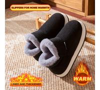 TEMU Zapatos altos cálidos para hombres y mujeres, de gruesa, forrados en felpa, zapatos planos completamente cerrados en colores , calzado para mayores y de edad