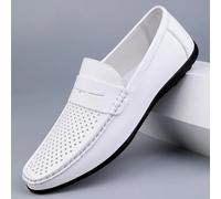 TEMU Zapatos casuales de hombre en microfibra, mocasines huecos 2025, tendencia verano, zapatos clásicos y cómodos para hombres
