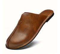 TEMU Zapatos de media caña para hombre 2025, nuevos y cómodos, ¡estilo retro versátil! Parte sintética en color puro con ideal como calzado casual. Adecuados si un o una dama