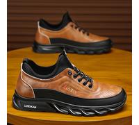 TEMU Zapatos de negocios informales para hombre con un diseño elegante, ligeros y absorbentes de impactos, adecuados para actividades al aire libre como senderismo y trabajo.