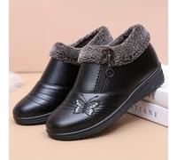 TEMU Zapatos Planos Antideslizantes con Forro de Invierno para Mujeres de y Mayores, Zapatos Bajos para Abuelas y Madres