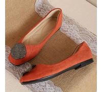 TEMU Zapatos planos de moda para mujer, colección -otoño 2024, nueva versión coreana, versátiles, con hebilla cuadrada y diamantes de , zapatos sin cordones de ancha, estilo europeo