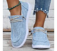 TEMU Zapatos planos informales para mujeres, color sólido, punta redonda, parte de tela, de EVA, forro de tela, material interior de tela, a o limpieza profesional