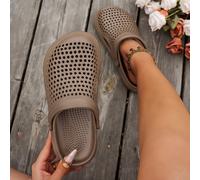 TEMU Zuecos Negros de EVA para Mujer - Antideslizantes, Transpirables para Jardín y Playa con Gruesa para Uso Interior/Exterior, Sandalias Femeninas