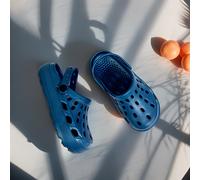 TEMU Zuecos nuevos de color liso con gruesa y transpirables para niños y jóvenes, zapatos de playa transpirables y ligeros para bebés y niños pequeños para caminar en interiores/exteriores